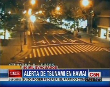 Llegó el tsunami a Hawai pero con olas menores de lo previsto