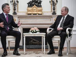 Vladimir Putin recibió a Mauricio Macri en el Kremlin.