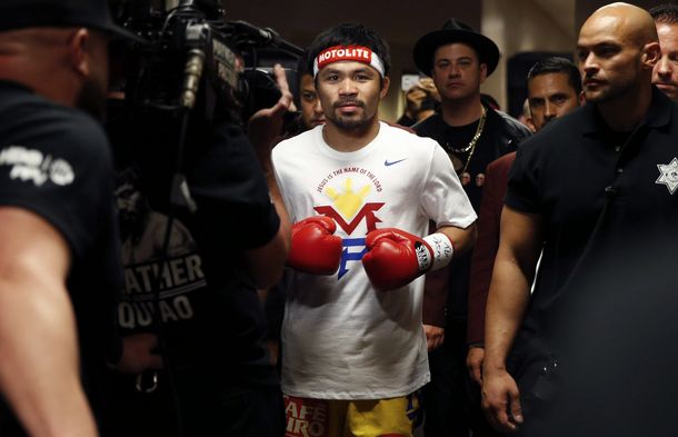 Mirá cómo subió al ring Manny Pacquiao para la gran pelea