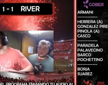 Relator partidario de River no gritó el gol de Borja: El equipo más pelotu...