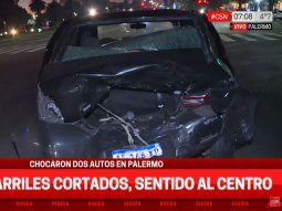 Palermo: grave choque entre dos autos deja tres heridos