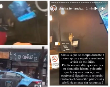 Cinthia Fernández grabó una cámara oculta a su ex suegra cuando la fue a buscar la Policía