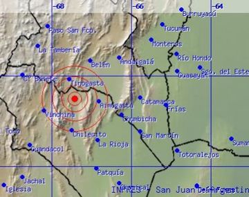 Catamarca: se produjo un sismo de 5.2 en la capital