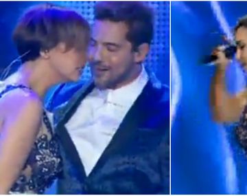 David Bisbal le corrió la cara a Chenoa en un show.