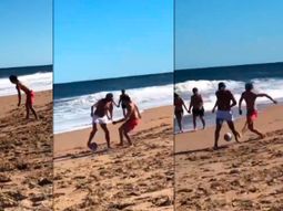 el ultimo gran 10 de boca, intacto: juan roman riquelme mostro su habilidad en la playa el ultimo gran 10 de boca, intacto: juan roman riquelme mostro su habilidad en la playa