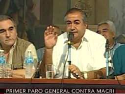 la cgt a macri: nosotros estamos tristes porque hay millones sin trabajo la cgt a macri: nosotros estamos tristes porque hay millones sin trabajo