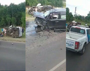 Impresionante choque frontal entre dos camionetas deja dos muertos en Florencio Varela