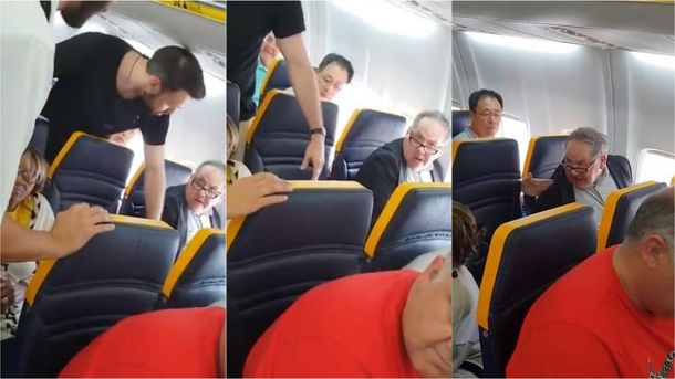 Escracharon a un racista en un avión