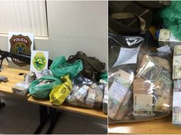 Las armas y el botín del robo a Prosegur en Ciudad del Este Las armas y el botín del robo a Prosegur en Ciudad del Este