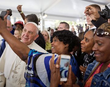 El&nbsp;papa&nbsp;Francisco a su llegada a la archidiócesis de Washington DC, Estados Unidos.