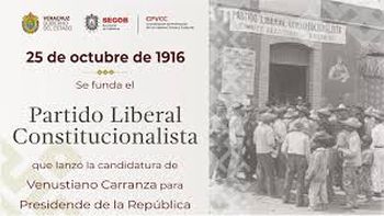 En 1916 de funda el Partido Liberal Constitucionalista. En 1916 de funda el Partido Liberal Constitucionalista.