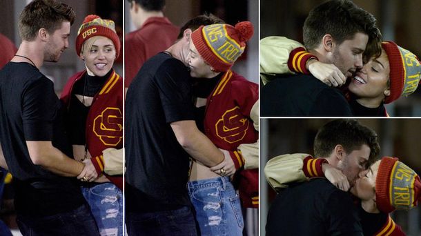 Miley Cyrus a los besos con el hijo de Schwarzenegger