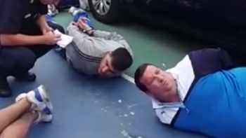 Algunos de los barras detenidos este sábado en el Cilindro Algunos de los barras detenidos este sábado en el Cilindro