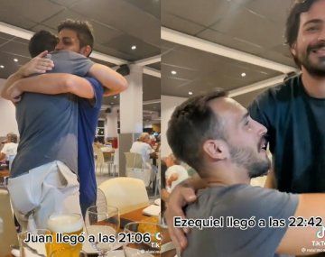 Un video sobre la impuntualidad de sus amigos se volvió viral por la forma de saludarse