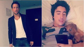 Santi Vázquez junto a su perrita Coca Santi Vázquez junto a su perrita Coca