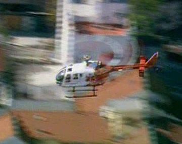 Espectacular rescate de un motociclista con un helicóptero del SAME