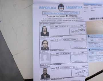 Santiago Maldonado en el padrón