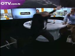 Pelea en la TV del Líbano
