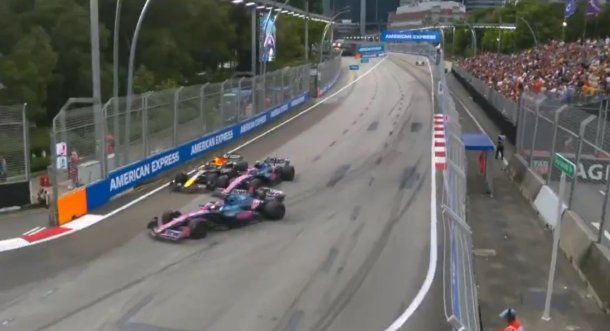 Franco Colapinto estuvo a punto de chocar con Max Verstappen en la FP3 del GP de Singapur