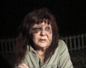 La graban después de que su marido le diera una golpiza