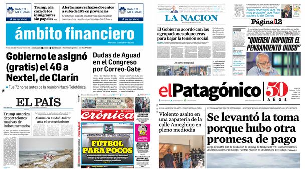 Tapas de diario del miércoles 22 de febrero de 2017