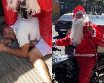 El Papá Noel Justiciero tiene un largo historial frustrando robos en Rosario