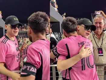 Bizarrap fue a ver a Messi en el clásico y captó la atención de todos