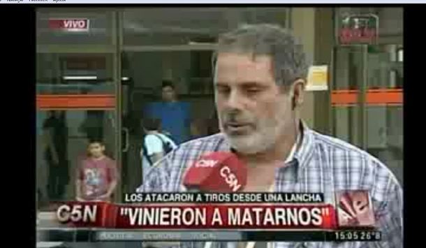 Horror en un día de pesca: los atacaron desde una lancha