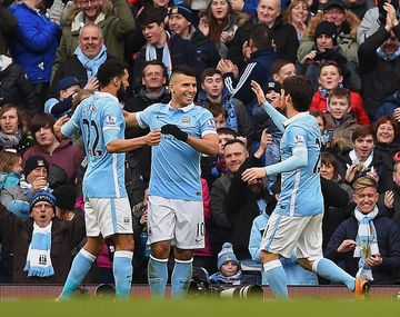 Con dos tantos del Kun Agüero