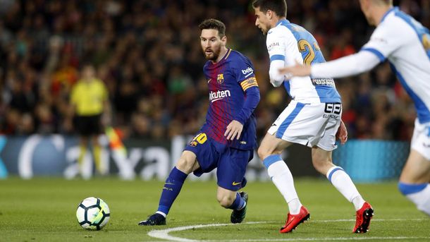 Messi en Barcelona vs Leganés 