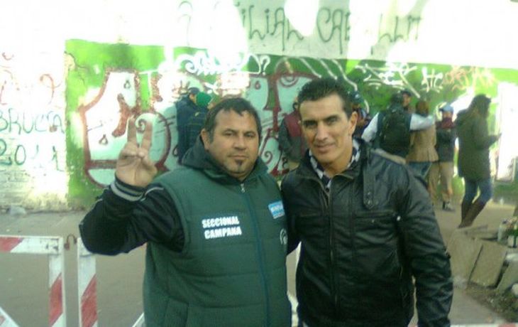 El barrabrava Héctor Paraguayo González, vinculado al sindicato de Camioneros, junto a Dani la Muerte