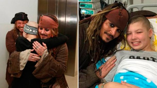 Johnny Depp sorprendió a los nenes de un hospital