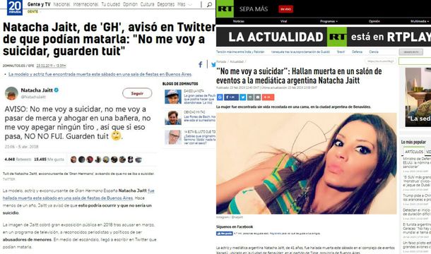 Dudas y sospechas en los diarios del mundo sobre la muerte de Natacha Jaitt