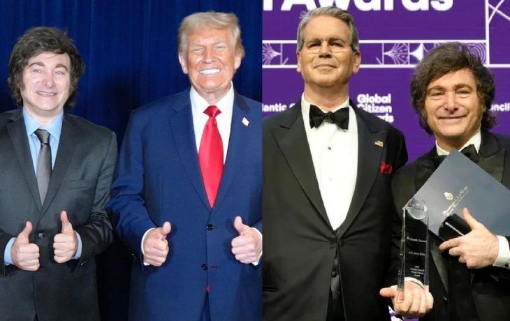 Milei junto a Donald Trump | Milei con Scott Bessent