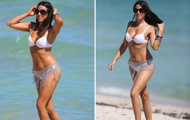 Claudia Romani llevó su glamour a la playa