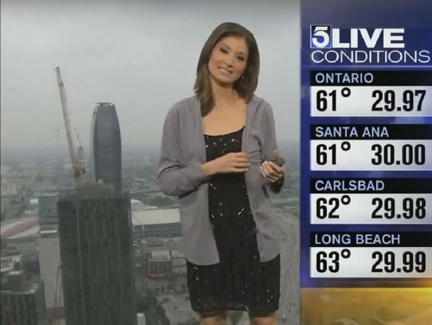 VIDEO: Los espectadores le piden a una presentadora del tiempo que se tape