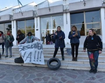 Una de las tantas protestas que se realizaron en el ministerio por la crisis provincial.&nbsp;