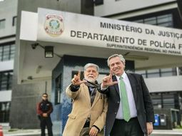 Alberto Fernández junto al ex canciller Celso Amorin