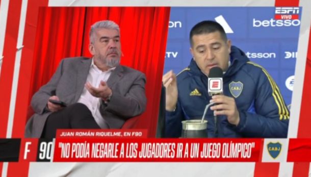 Riquelme se cruzó con el Chavo Fucks y abandonó el móvil: A mí no me reta ni mi viejo