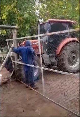 VIDEO: El dueño de un campo atropelló a un empleado con su tractor en Mendoza
