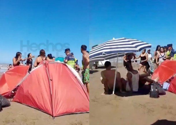 Escándalo en Santa Teresita: dos familias, a los golpes en la playa por el volumen de la música