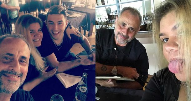 Morena Rial, junto a Jorge y su novio