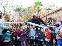 Julio Zamora inauguró un espacio de juegos este martes en Tigre