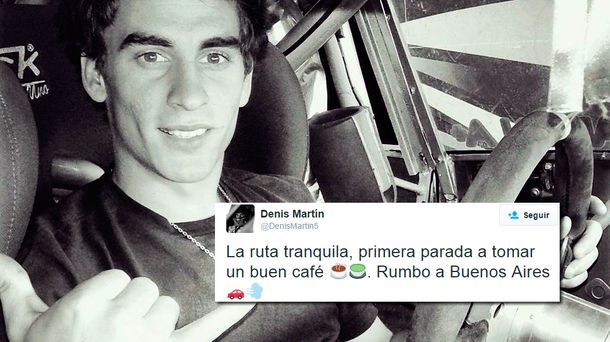 La ruta está tranquila, tuiteó un piloto de TC minutos antes de morir en un accidente vial