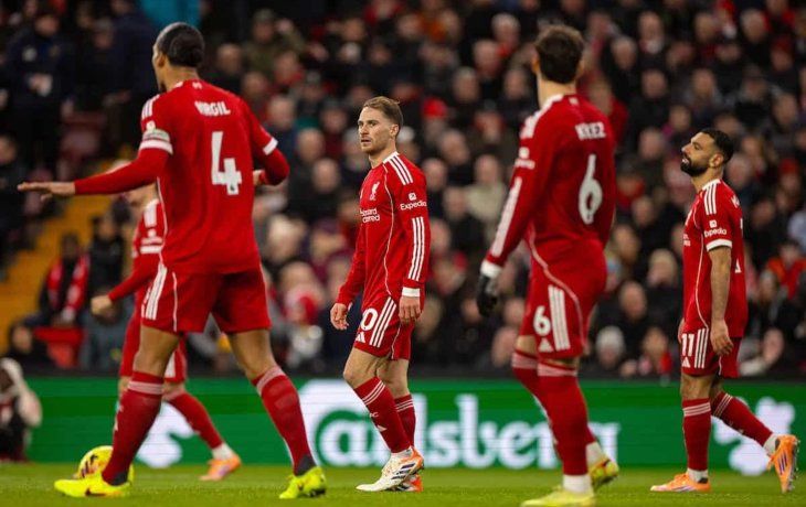 El Liverpool de Mac Allister cayó por goleada frente al Nottingham Forest