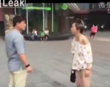 VIDEO: Pareja terminó a las trompadas