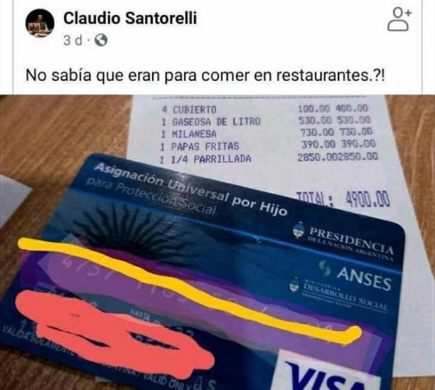 Basureó a clientes de su restaurante que pagaron con la AUH