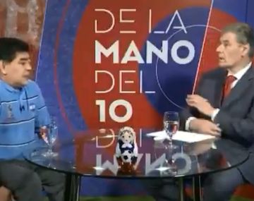 Maradona y Víctor Hugo Morales