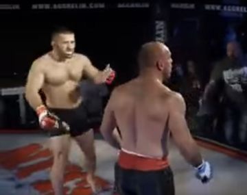 Un peleador de MMA le pegó al árbitro