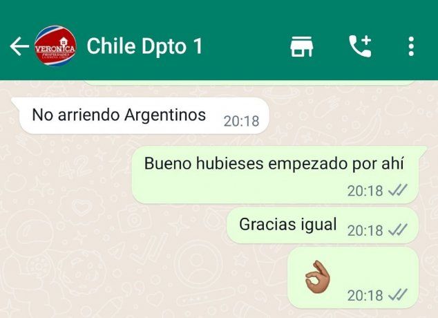 Chat viral: chilena no quiso hospedarla por ser argentina, y la respuesta, con cargada mundialista, fue fulminante